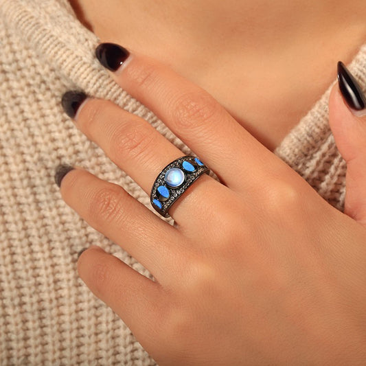 Ocean Moonstone Ring