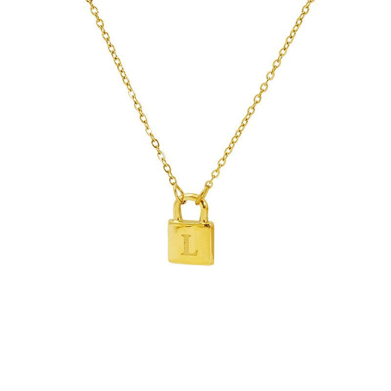 LetterPad A–Z Gold Padlock Necklace