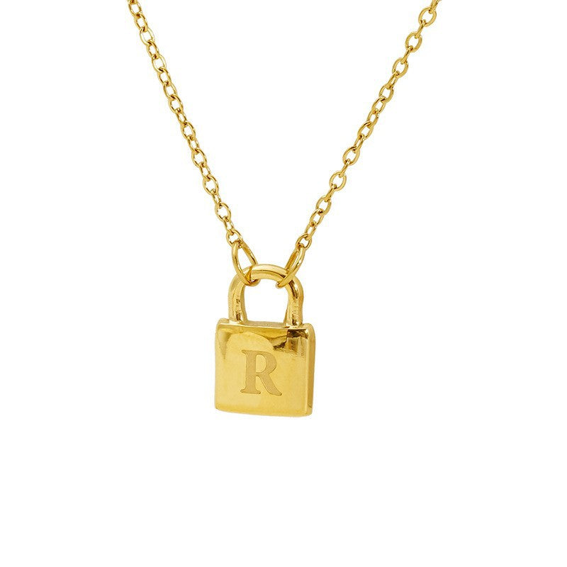LetterPad A–Z Gold Padlock Necklace
